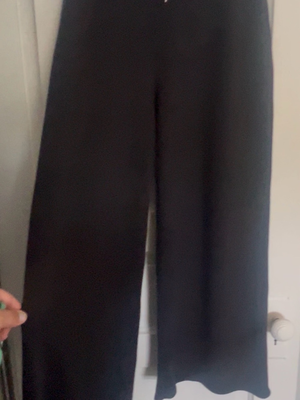 SPANX Air-Essentials Wide-Leg Black Women's Pants
